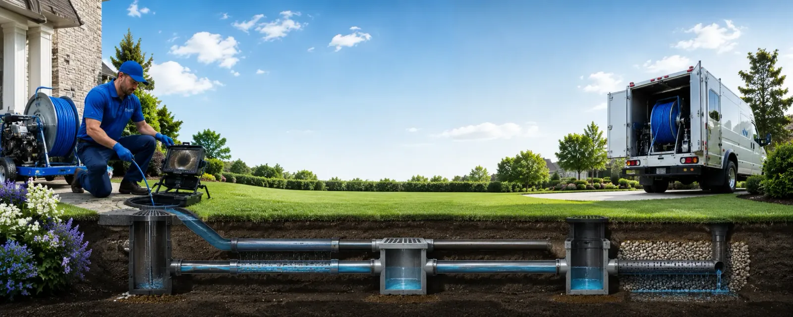 Outdoor drain cleaning information for Glen Gardner, NJ